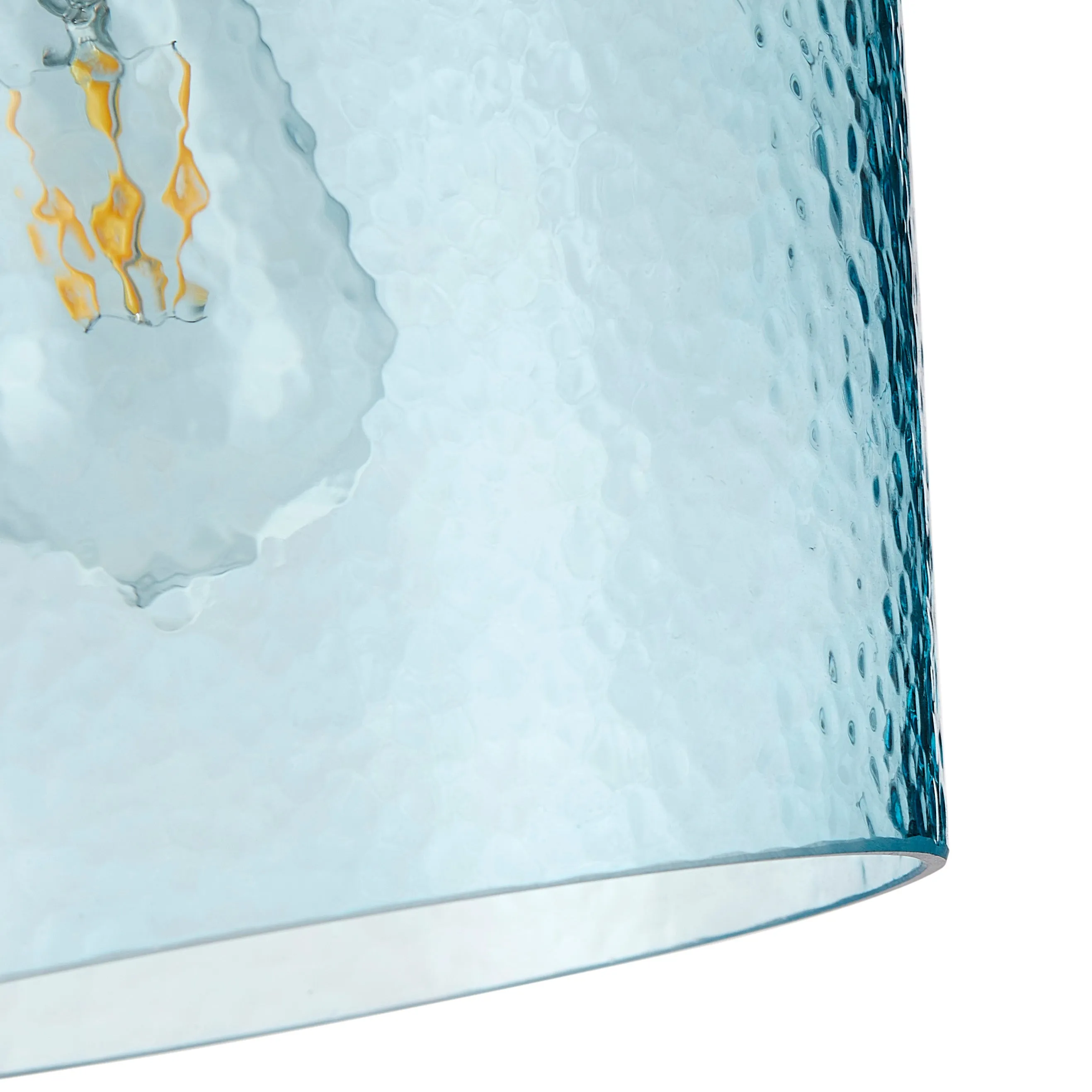1-Light Cyan Glass Shade Pendant Lighting