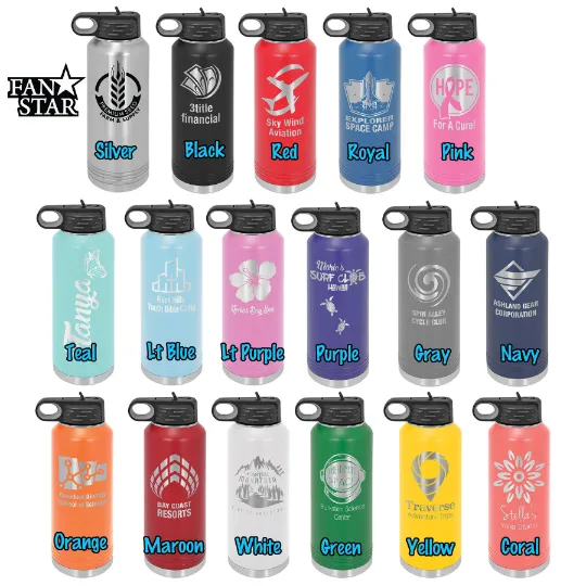 Engraved Swim Stainless Steel Water Bottle, Choose Your Customizations