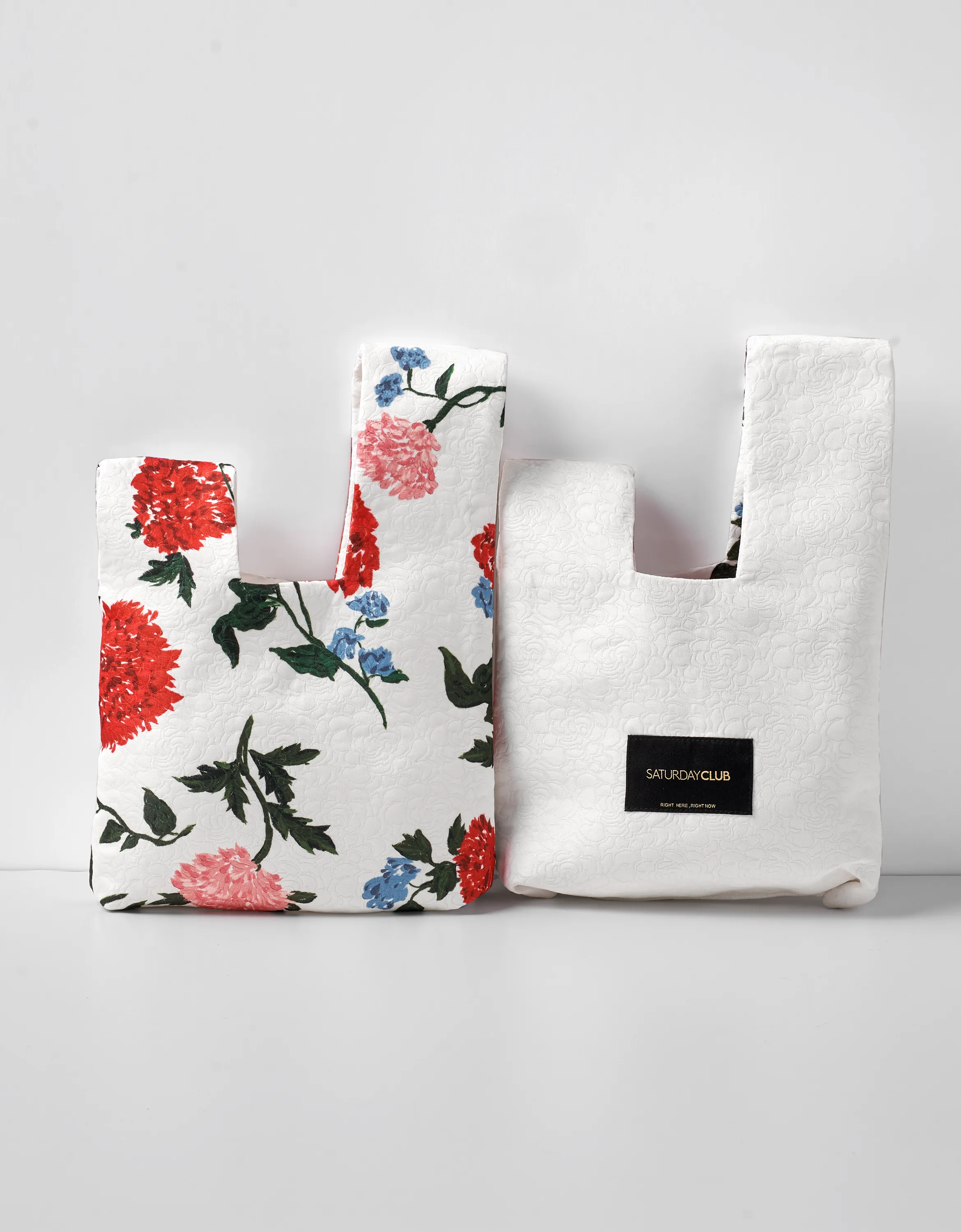 Floral Print Reversible Tote Bag