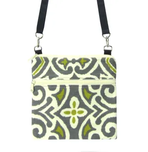 Granite Damask | Dark Grey Nylon | RTS Mini Square Crossbody Bag