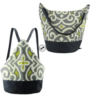 Granite | Dark Grey Nylon | RTS Convertible Backpack Purse | Medium