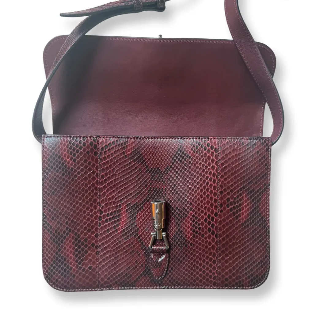 Gucci Python Jackie Flap Shoulder Bag