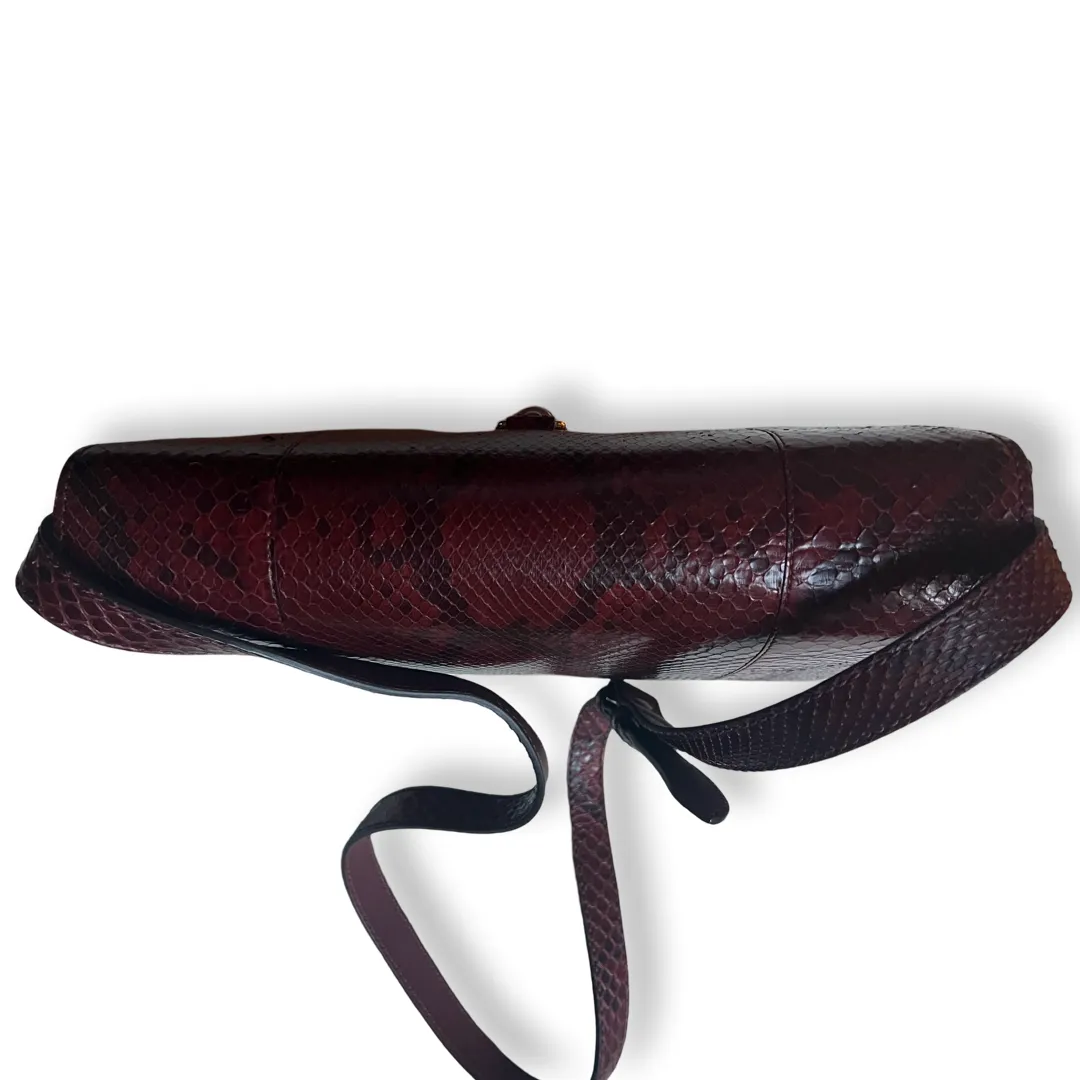 Gucci Python Jackie Flap Shoulder Bag