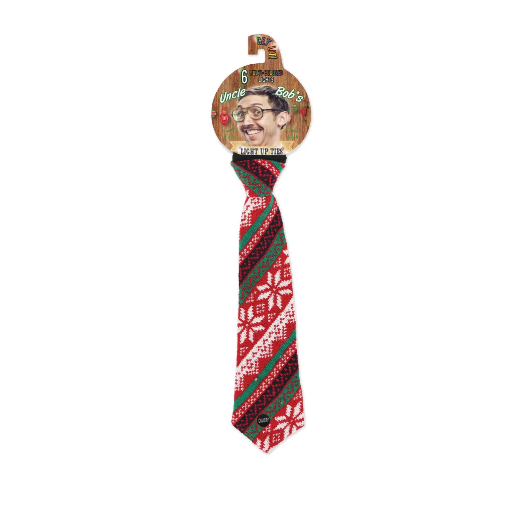 Holiday Ugly Knitted Light Up Tie