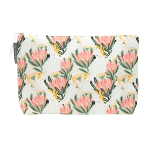 Large Cosmetic Bag - Cockatoo Peach