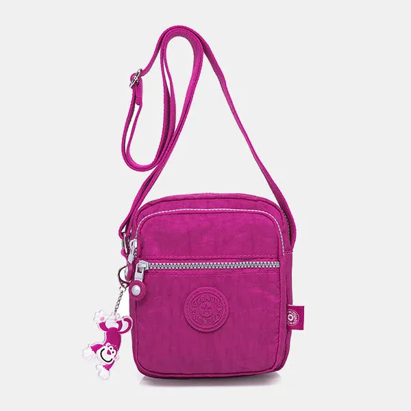 Lightweight Waterproof Small 3 Zip Crossbody Shoulder Bag