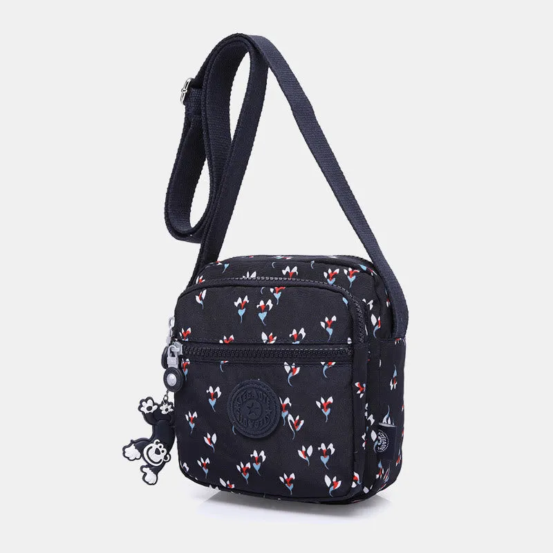 Lightweight Waterproof Small 3 Zip Crossbody Shoulder Bag