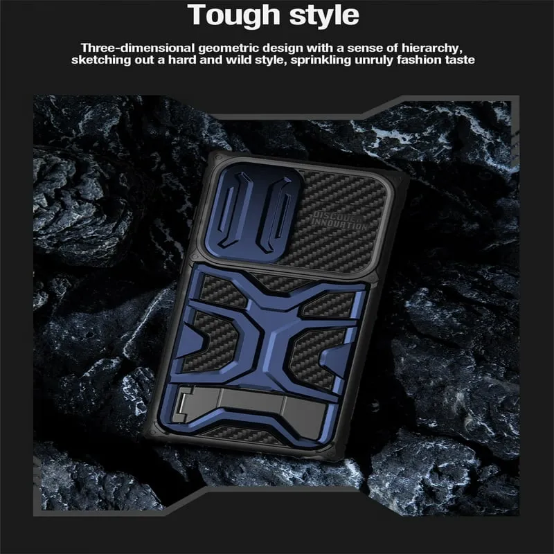 Military-Grade Shockproof Phone Case With Hidden Folding Bracket For Samsung Galaxy S23