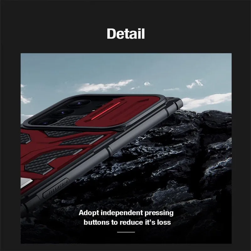 Military-Grade Shockproof Phone Case With Hidden Folding Bracket For Samsung Galaxy S23
