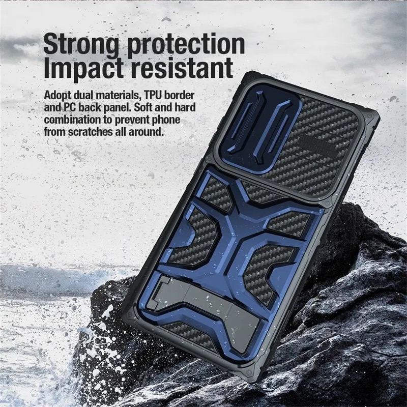 Military-Grade Shockproof Phone Case With Hidden Folding Bracket For Samsung Galaxy S23