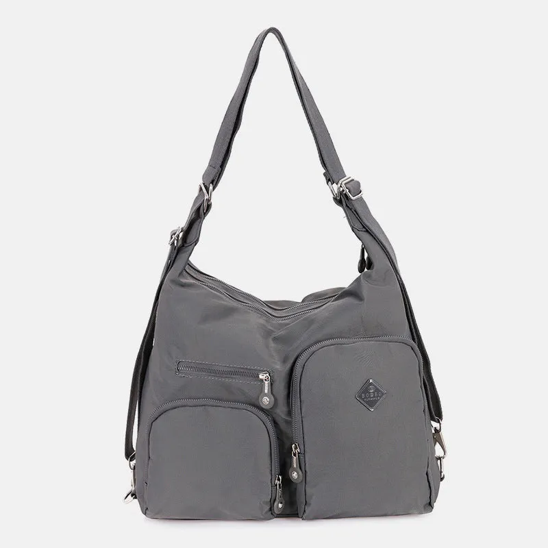 Nylon Hobo Handbags Convertible Backpack Crossbody Shoulder Bag