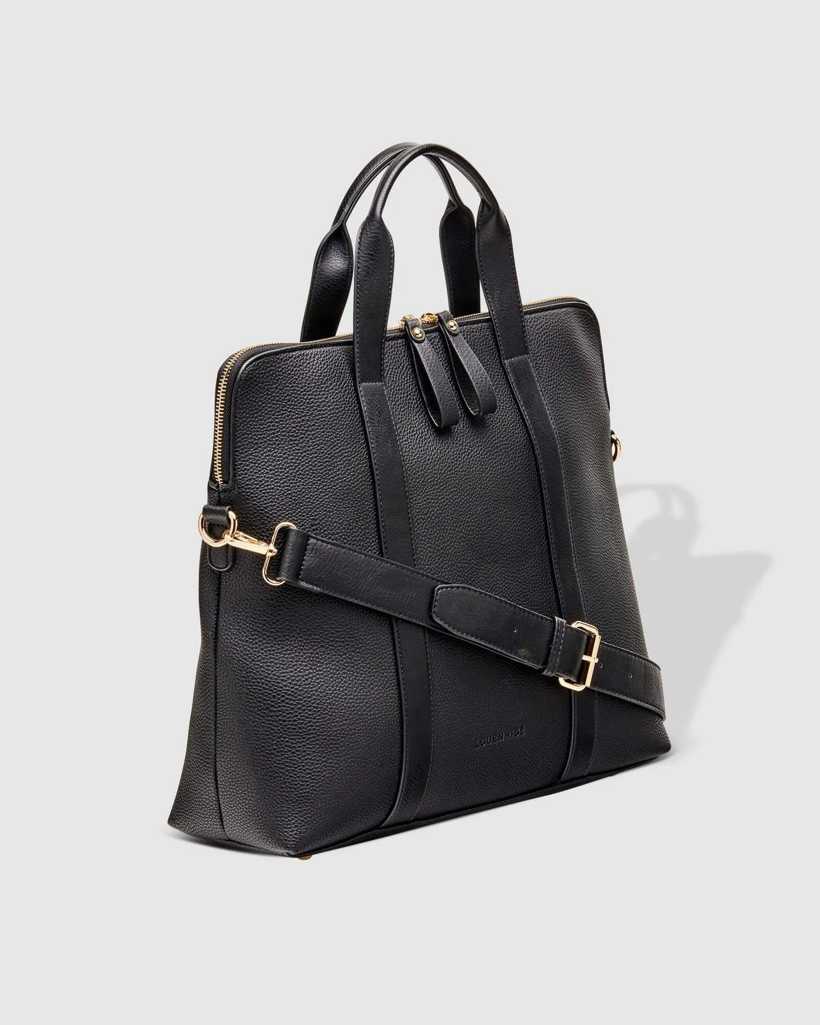 Rhodes Laptop Bag Black With Gold Hardware