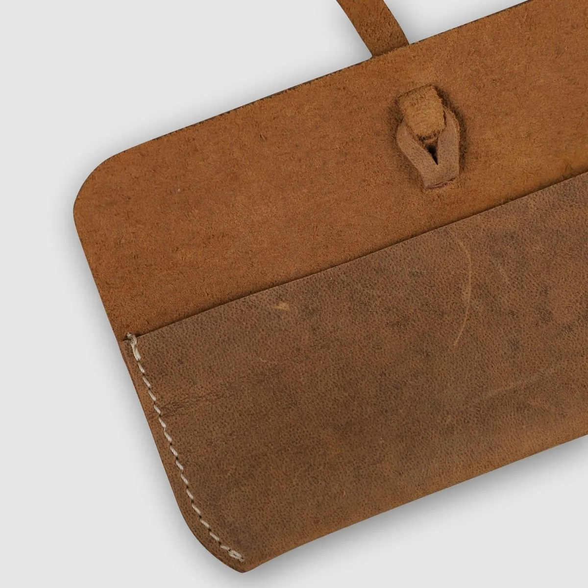 Unisex Leather Eyewear Case- Tan Brown