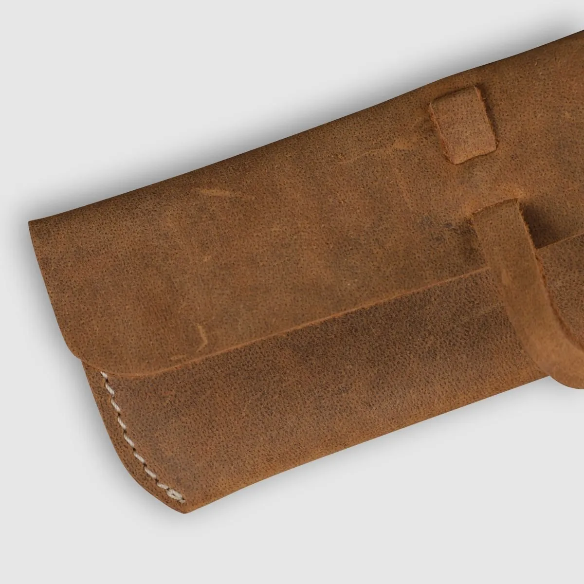 Unisex Leather Eyewear Case- Tan Brown