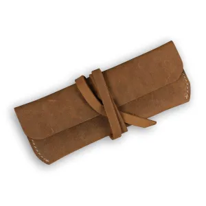 Unisex Leather Eyewear Case- Tan Brown