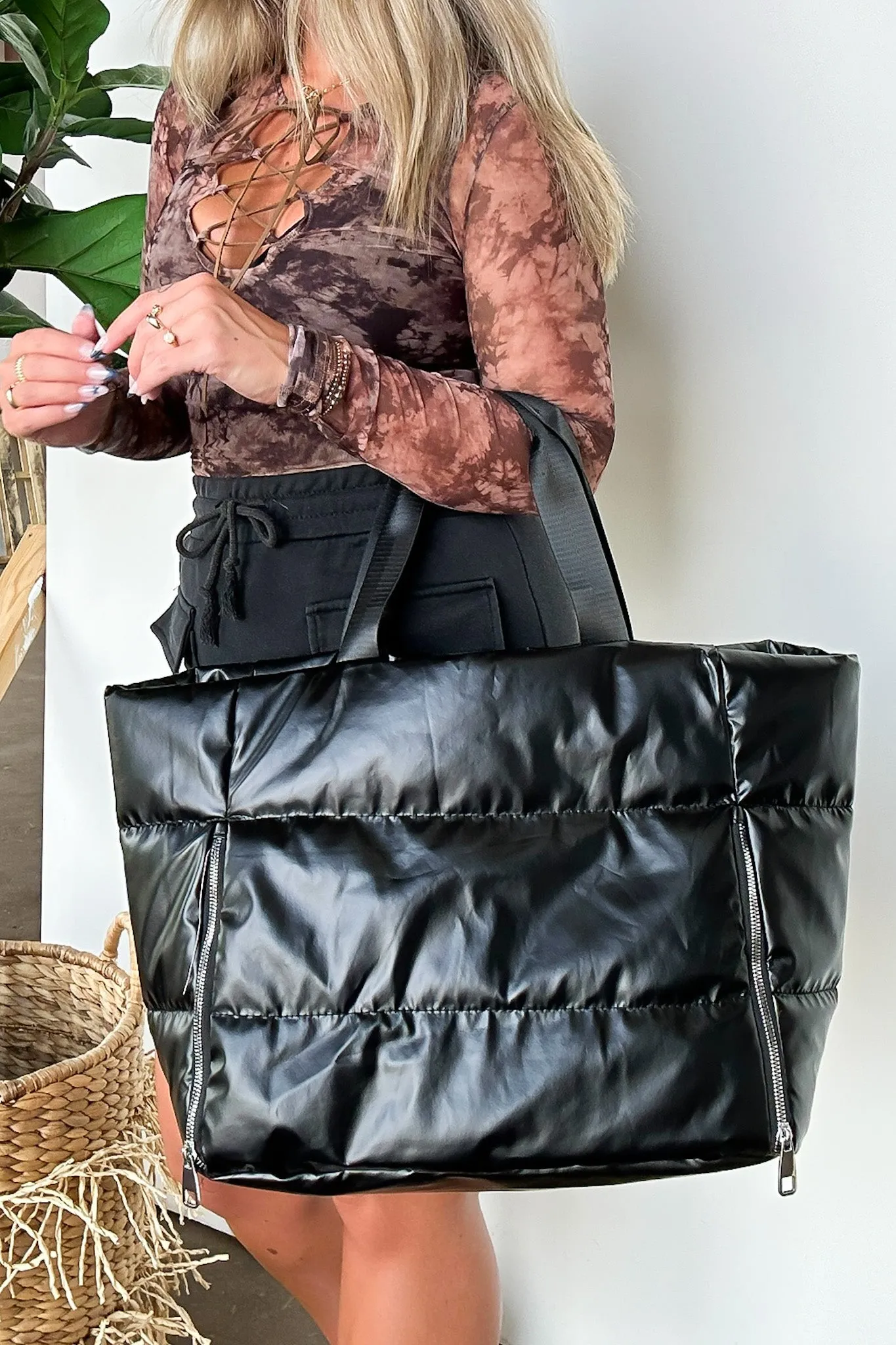 Weekend Traveler Puffy Quilted Duffel Bag